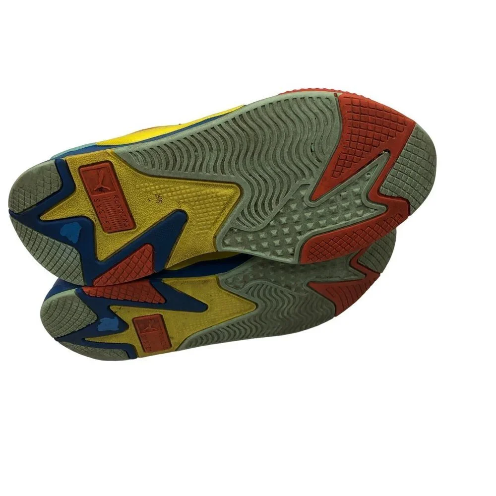 Puma RS-X3 Puzzle Palace Blue 372357-10 Orange/Blue/Yellow SIZE 7C‎